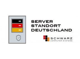 SCHWARZ Server Standort Deutschland mit Logo